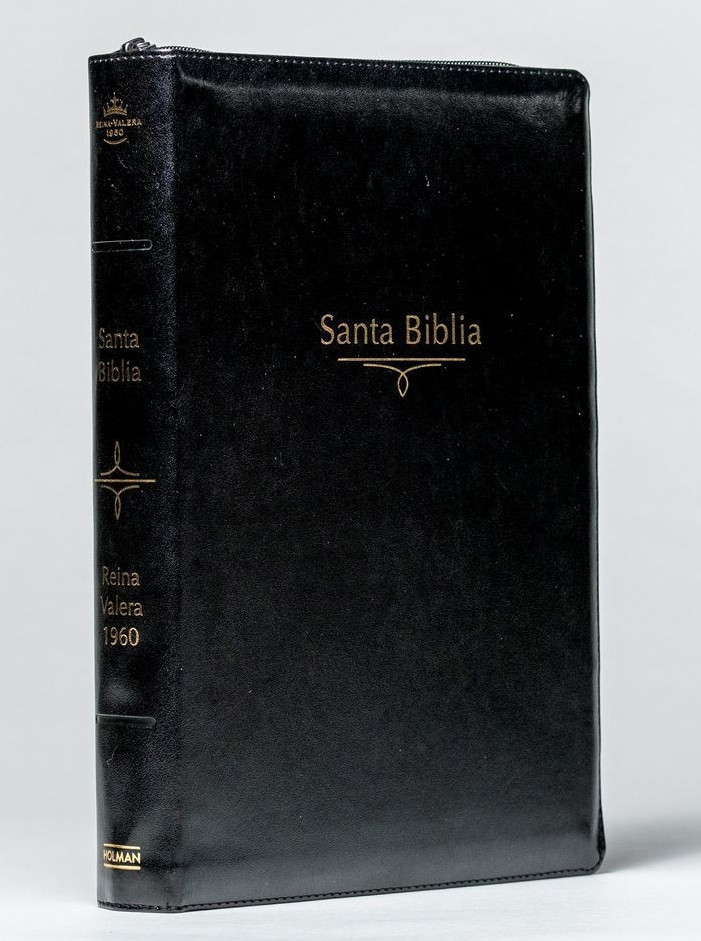 Espagnol, Bible Reina Valera 1960, très grand caractères, noire, fermeture éclair