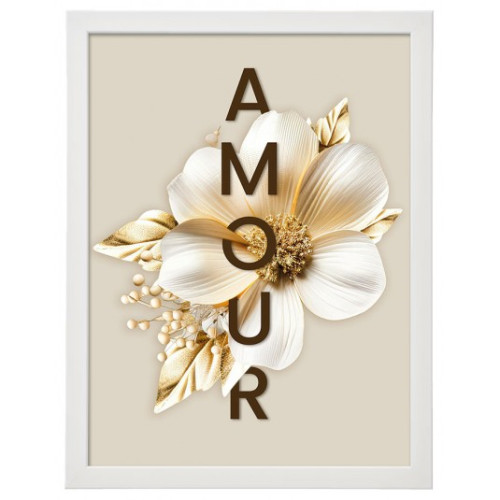Cadre floral  «Amour» - Format A4