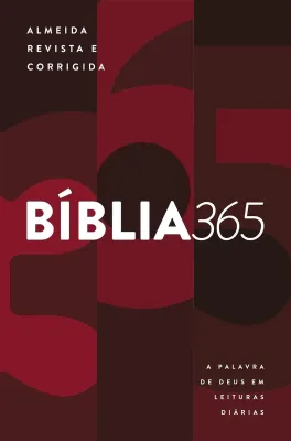 Portugais, Bible Almeida révisée et corrigée 365, couverture souple imprimée avec tranches blanches