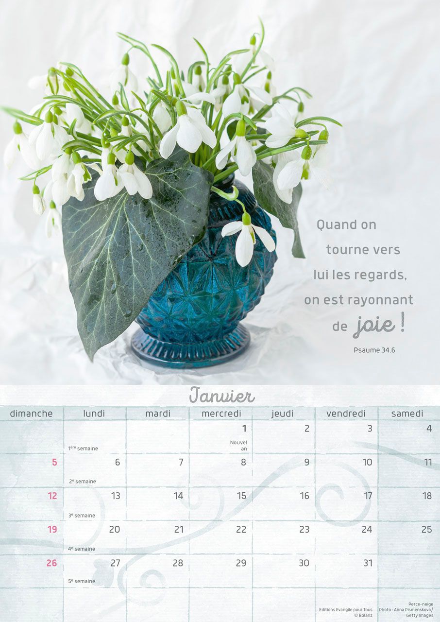 Moments de joie - Calendrier mural