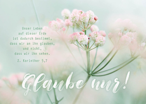 Postkarten Glaub nur! - 2. Korinther 5,7