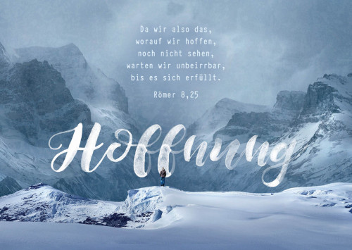 Postkarten Hoffnung - Römer 8,25