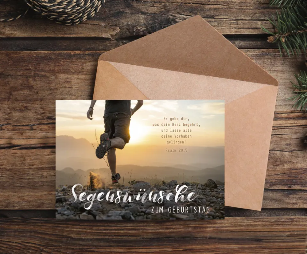 Postkarten Segenswünsche zum Geburtstag - Psalm 20,5