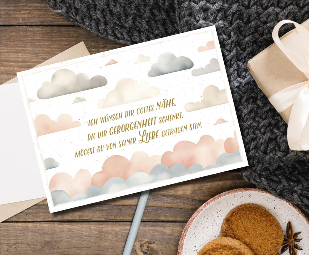 Postkarten von Liebe getragen