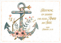 Postkarten ein sicherer Anker - Hebräer 6.18.19