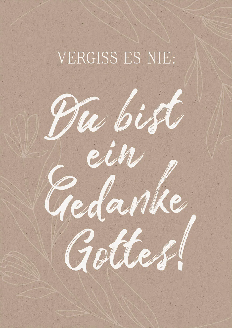 Postkarten Gedanke Gottes