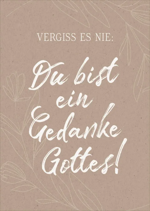Postkarten Gedanke Gottes