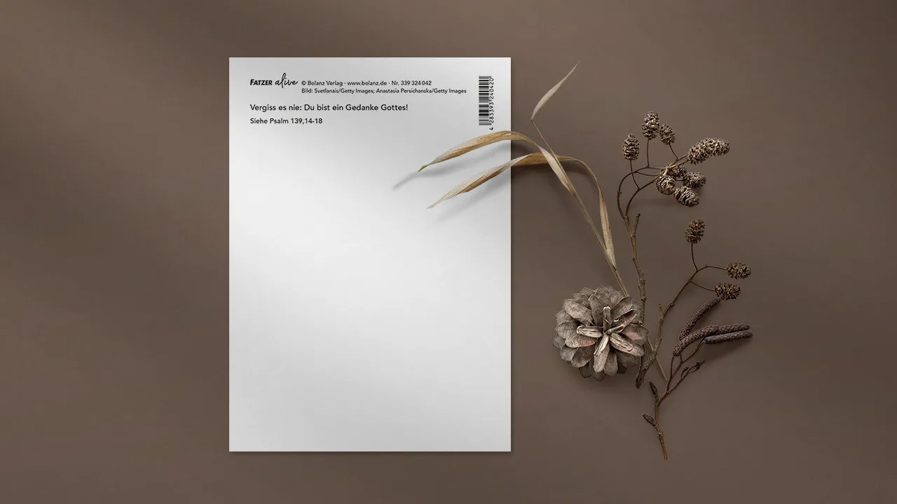 Postkarten Gedanke Gottes