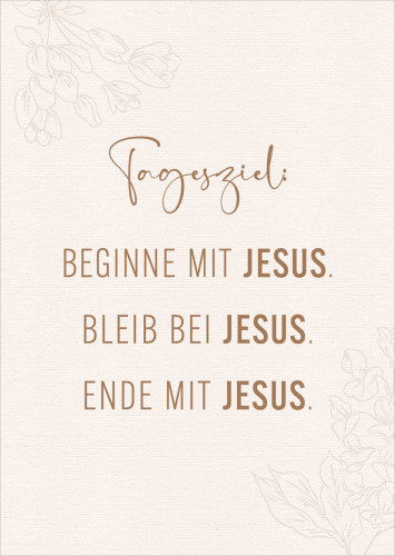 Postkarte Tagesziel: Jesus