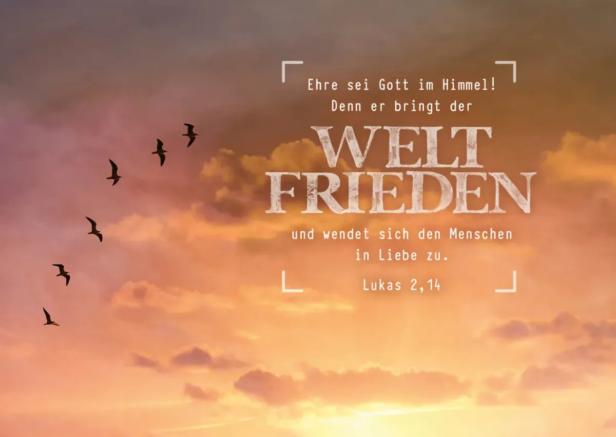 Postkarten Ehre sei Gott - Lukas 2,14