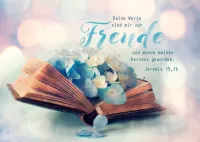 Postkarte freudige Worte - Jeremia 15,16
