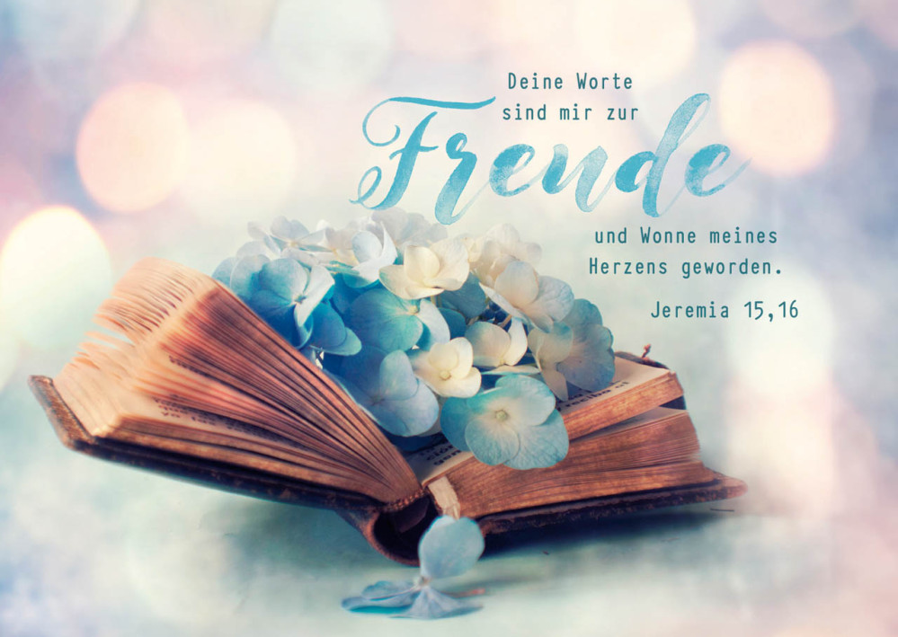 Postkarten freudige Worte - Jeremia 15,16
