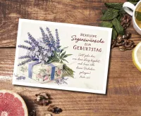 Postkarten Geschenk mit Lavendel - Psalm 20,5