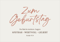 Postkarten kostbar - wertvoll - geliebt - Jesaja 43.4