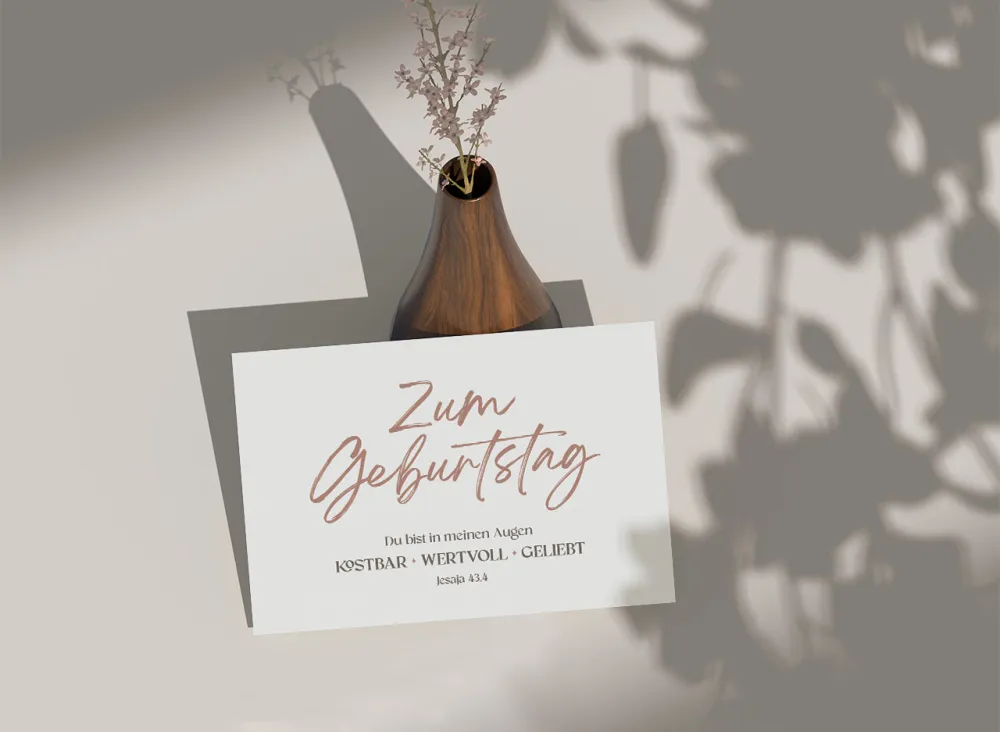 Postkarte kostbar - wertvoll - geliebt - Jesaja 43.4