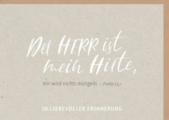 Faltkarte Der HERR ist mein Hirte - Psalm 23,1