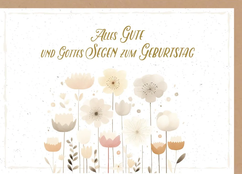 Faltkarte Blumenfeld