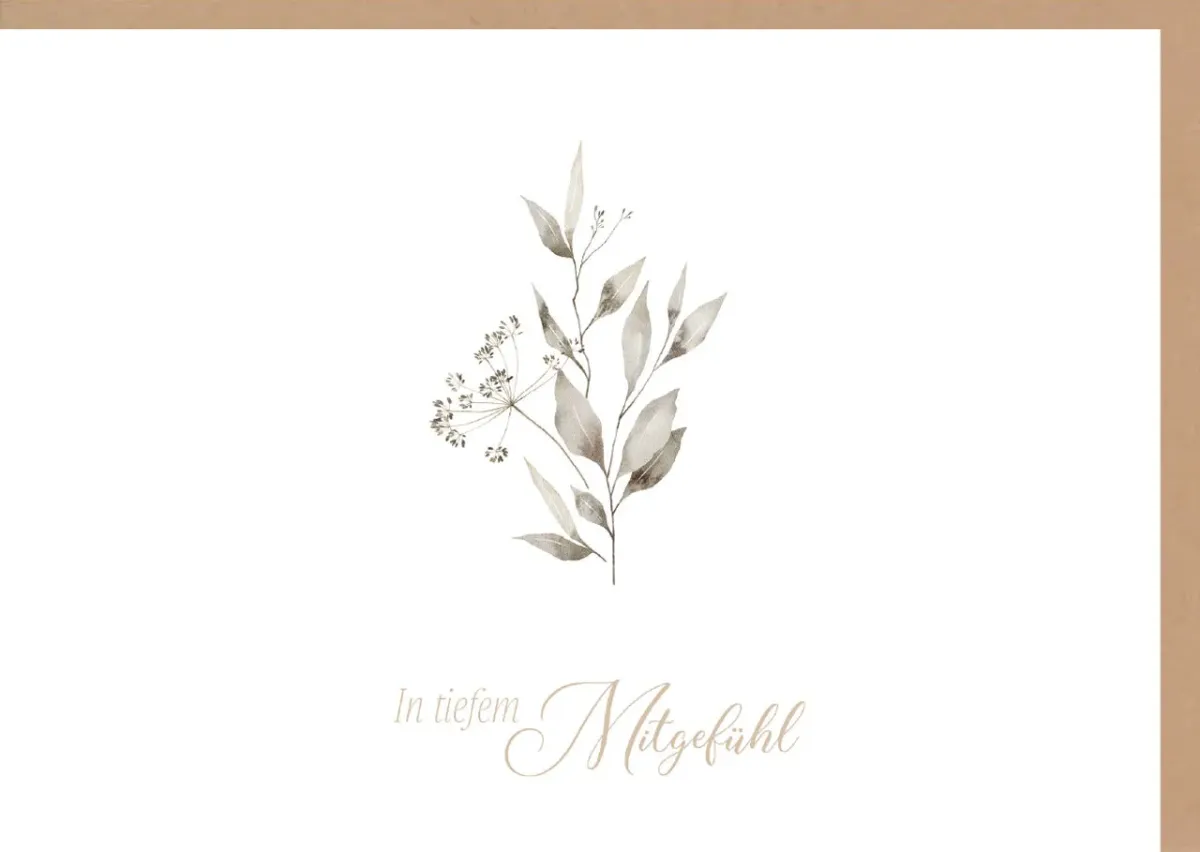 Faltkarte Trauer - In tiefem Mitgefühl - Psalm 73, 23-24