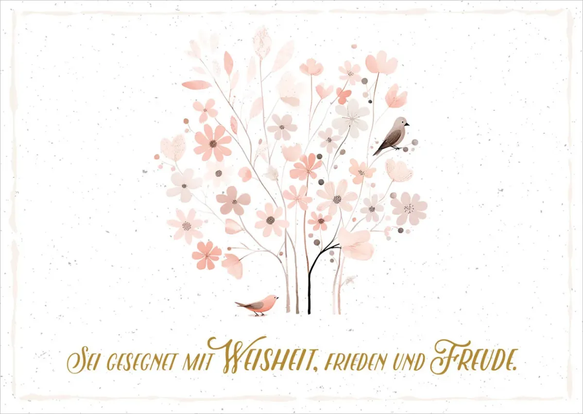 Postkarten Blumenbaum