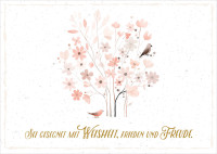 Postkarten Blumenbaum