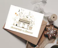 Faltkarte Klavier - Segenswünsche zum Geburtstag