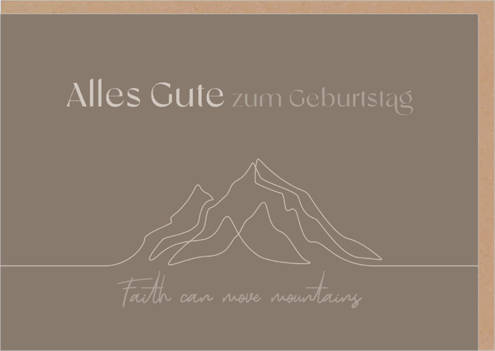 Faltkarte Faith can move mountains - Matthäus 17:20