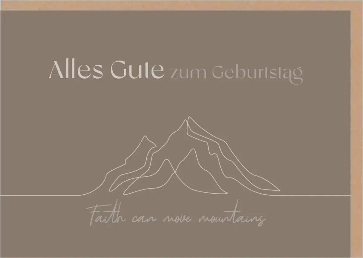 Faltkarte Faith can move mountains - Matthäus 17:20