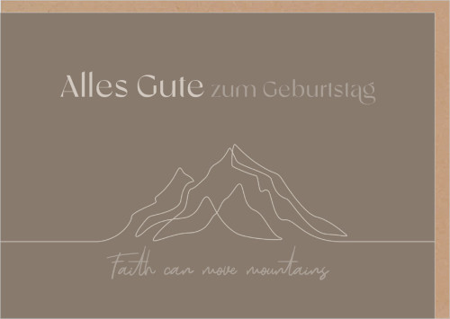 Faltkarte Faith can move mountains - Matthäus 17:20