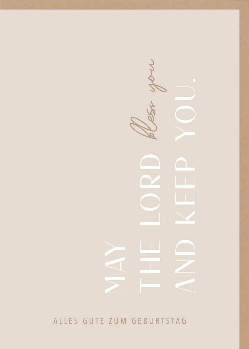 Faltkarte May the Lord - 4. Mose 6:24-26
