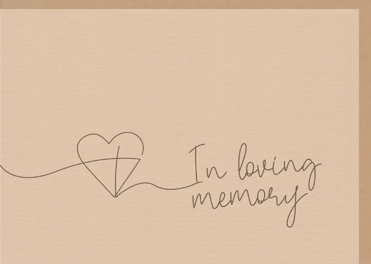 Faltkarte Trauer - In loving memory - Jeremia 31:1