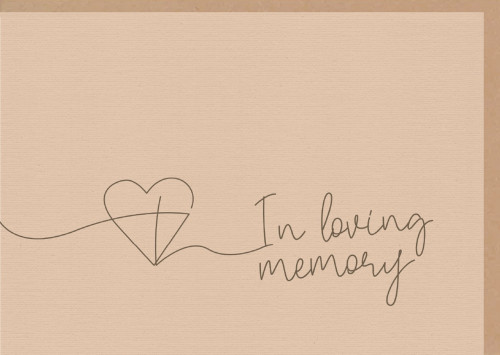 Faltkarte Trauer - In loving memory - Jeremia 31:1
