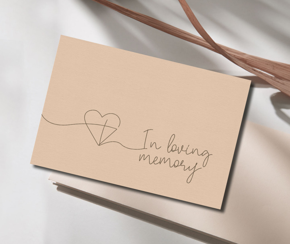 Faltkarte Trauer - In loving memory - Jeremia 31:1