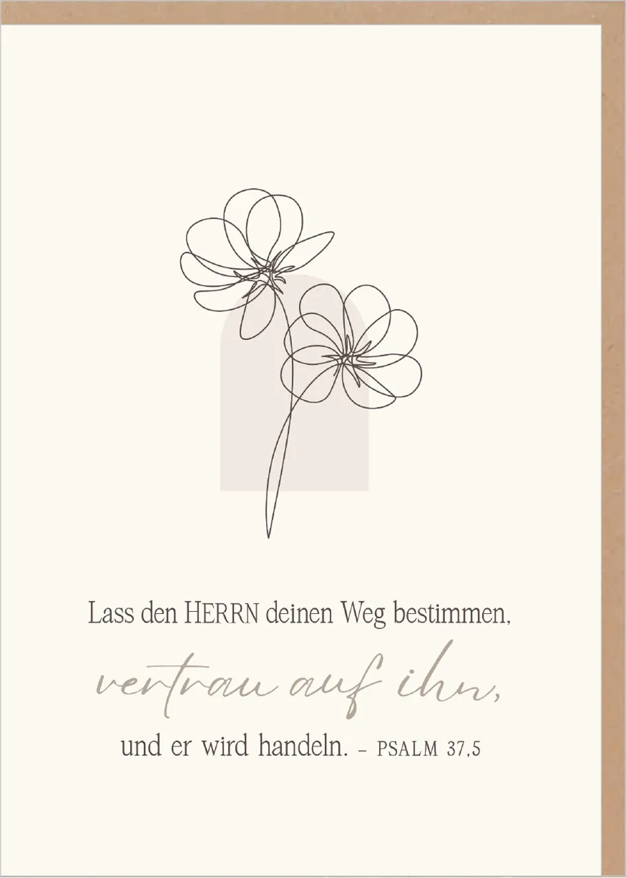 Faltkarte Vertrau auf ihn - Psalm 37.5