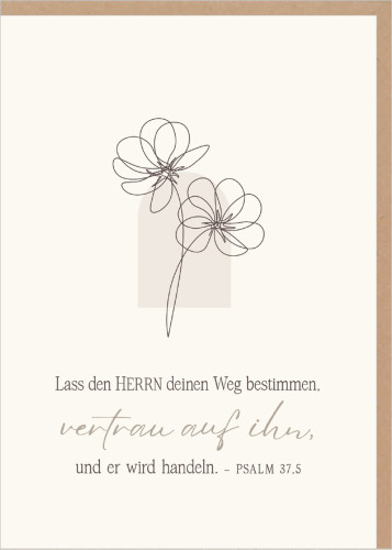 Faltkarte Vertrau auf ihn - Psalm 37.5