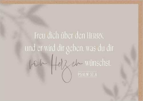 Faltkarte Freue dich über den HERRN - Psalm 37.4