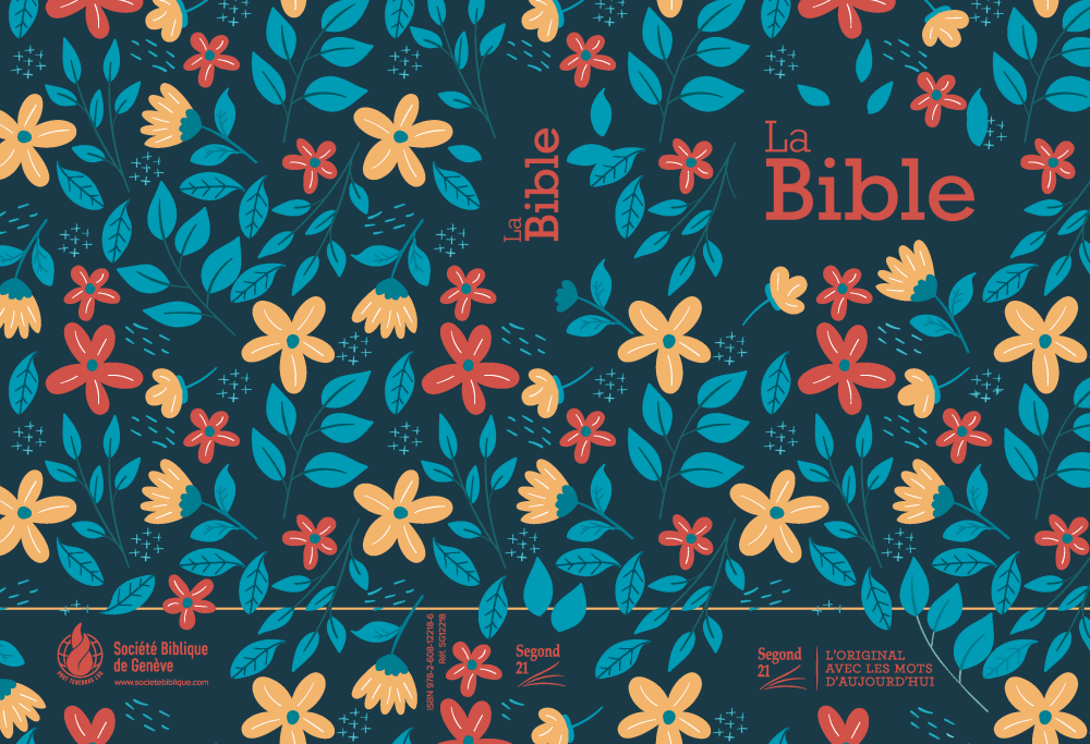 Bible Segond 21 compacte (Premium Style) - couverture rigide, toilée matelassée, motifs marguerites