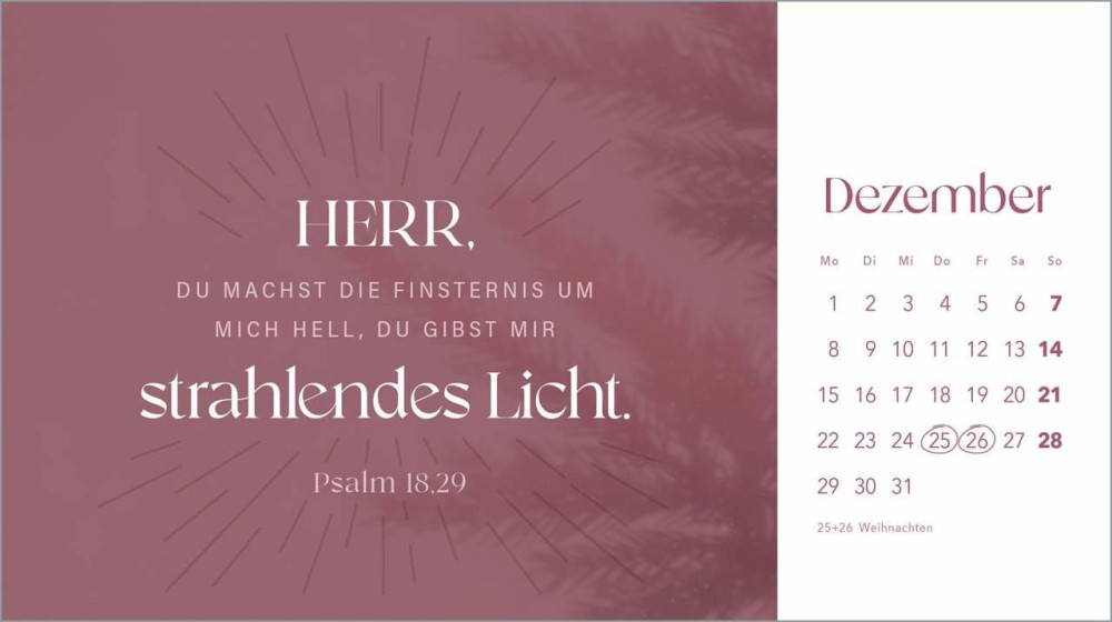 Leben in seiner Gegenwart - Tischkalender