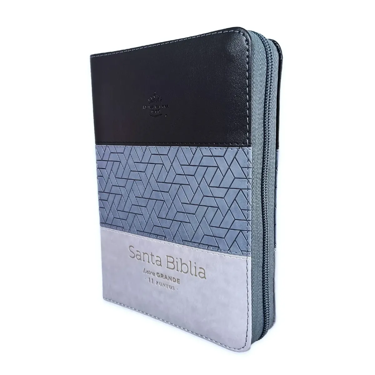 Espagnol, Bible, Reina Valera 1960, tricolre noir-gris-gris, fermeture éclaire - Biblia RVR60...