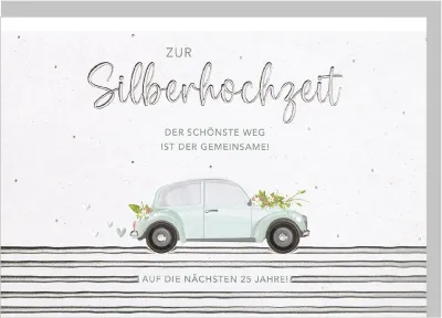 Faltkarten Alles Gute zur Silberhochzeit