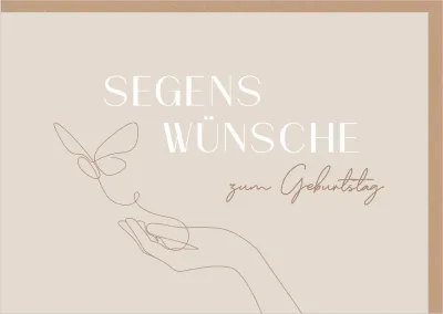 Faltkarte Segenswünsche Schmetterling - Jeremia 29,11