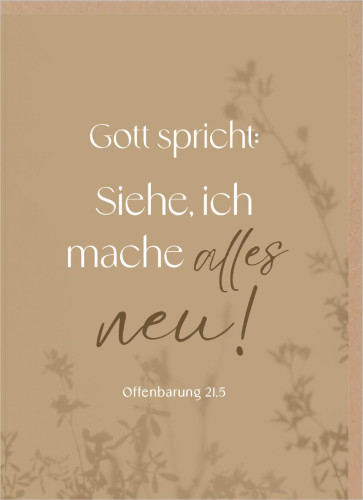 Faltkarte Jahreslosung 2026 Schattenspiel - Offenbarung 21,5