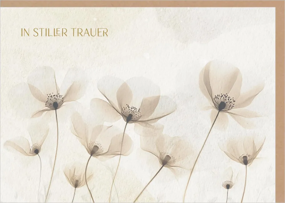 Faltkarte In stiller Trauer - Psalm 138,3