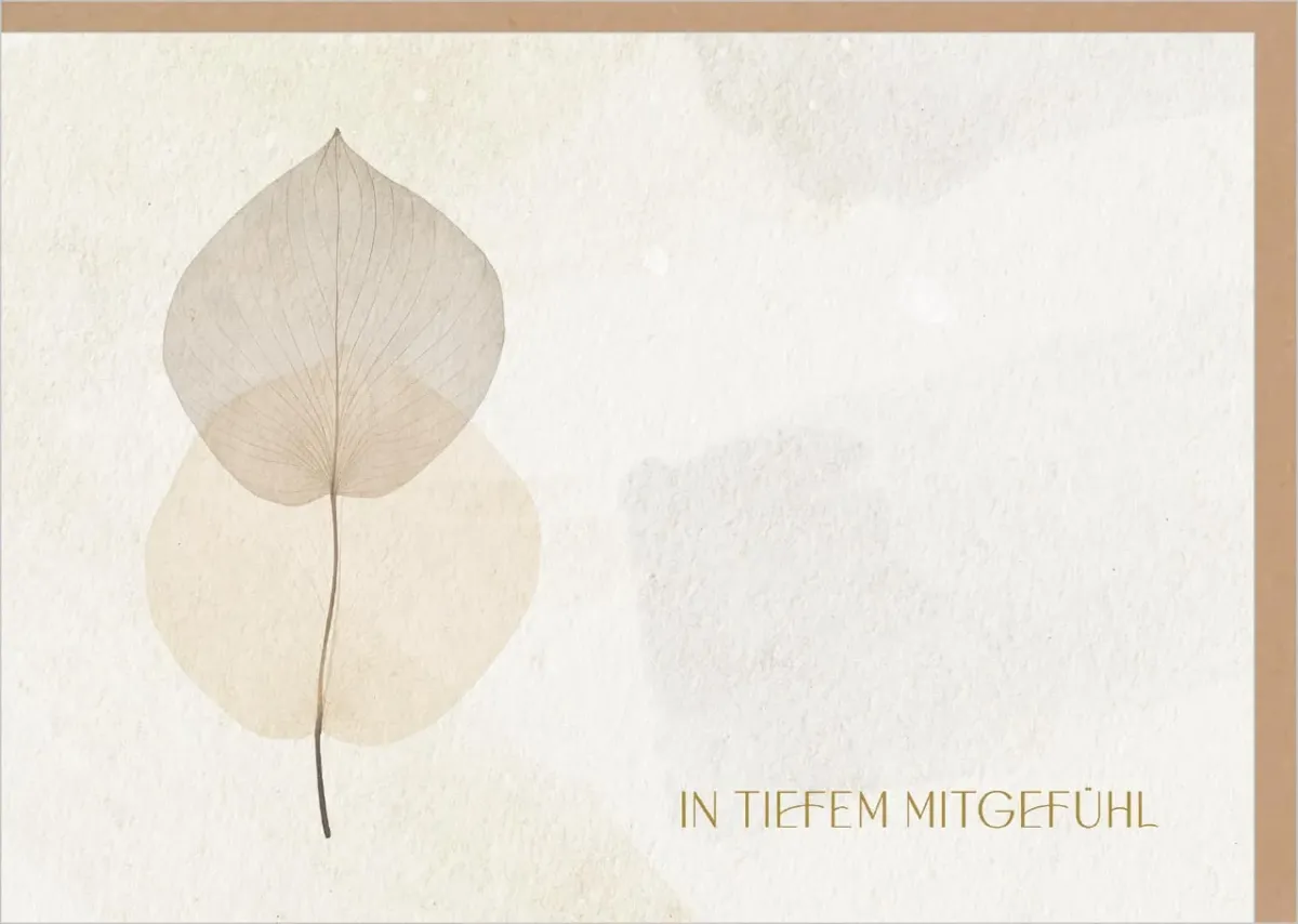 Faltkarte In tiefem Mitgefühl - Blätter