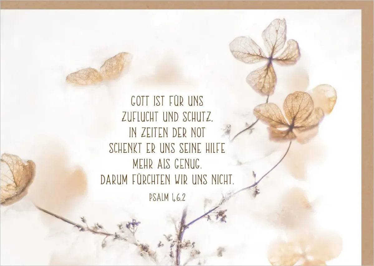 Faltkarte Trauer & Trost - Psalm 46:2
