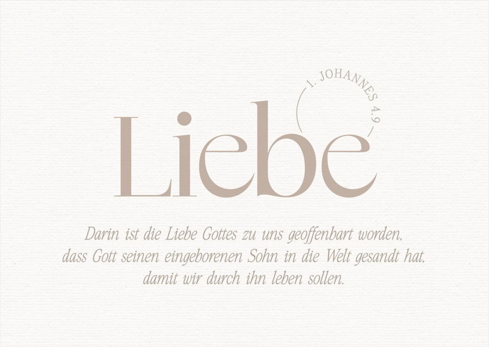 Postkarten Liebe - 1. Johannes 4:9