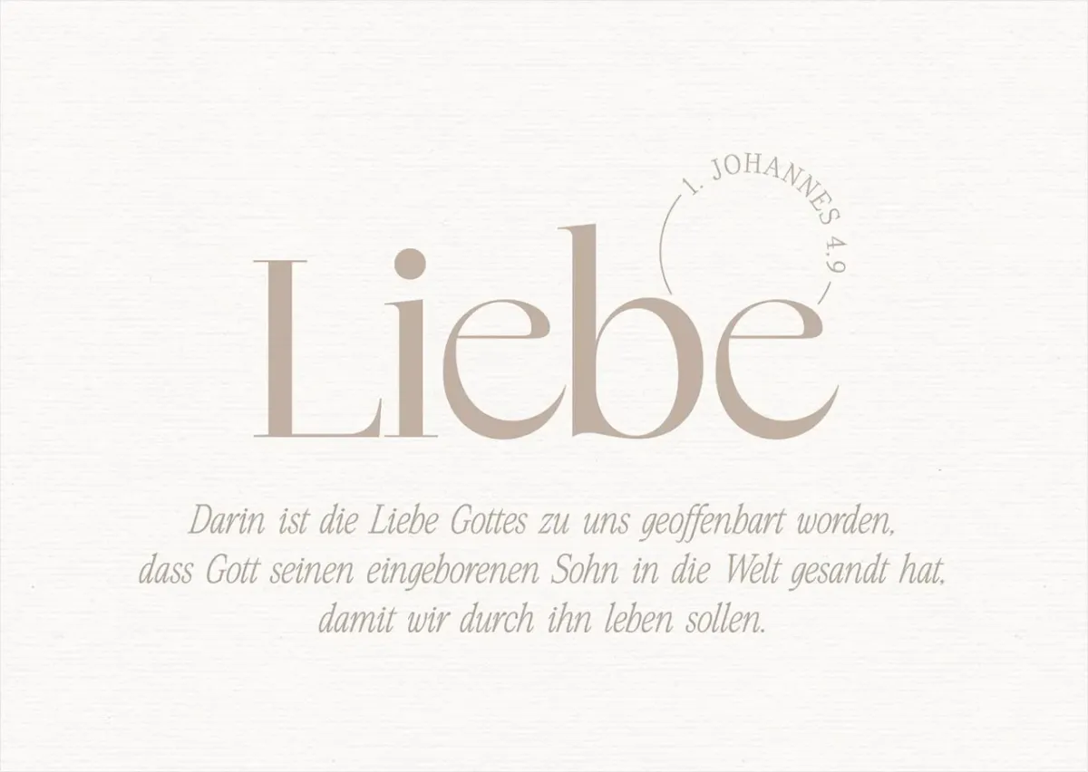 Postkarten Liebe - 1. Johannes 4:9