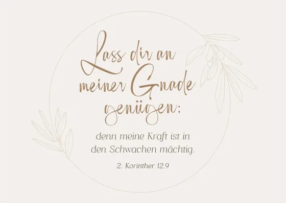 Postkarten Gnade genügen - 2. Korinther 12.9