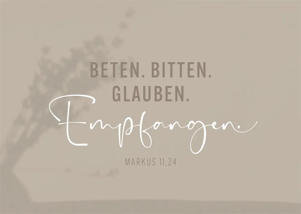 Postkarten Empfangen - Markus 11:24