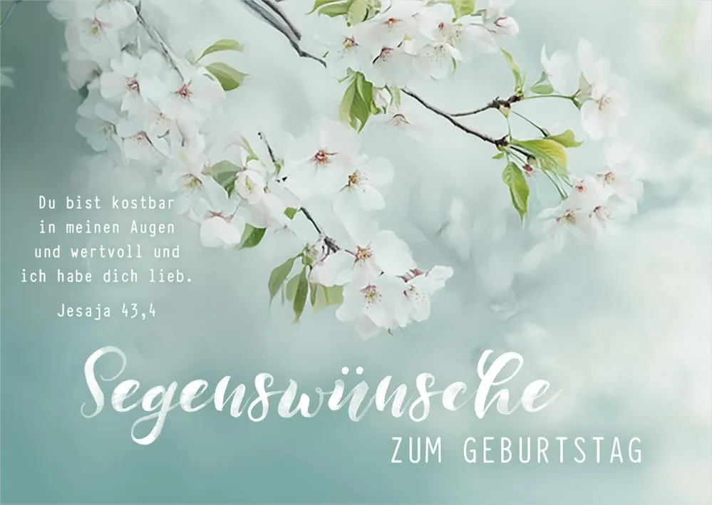 Postkarte Geburtstag - Jesaja 43:4