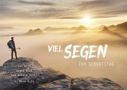 Postkarten Wanderer - 4. Mose 6,24